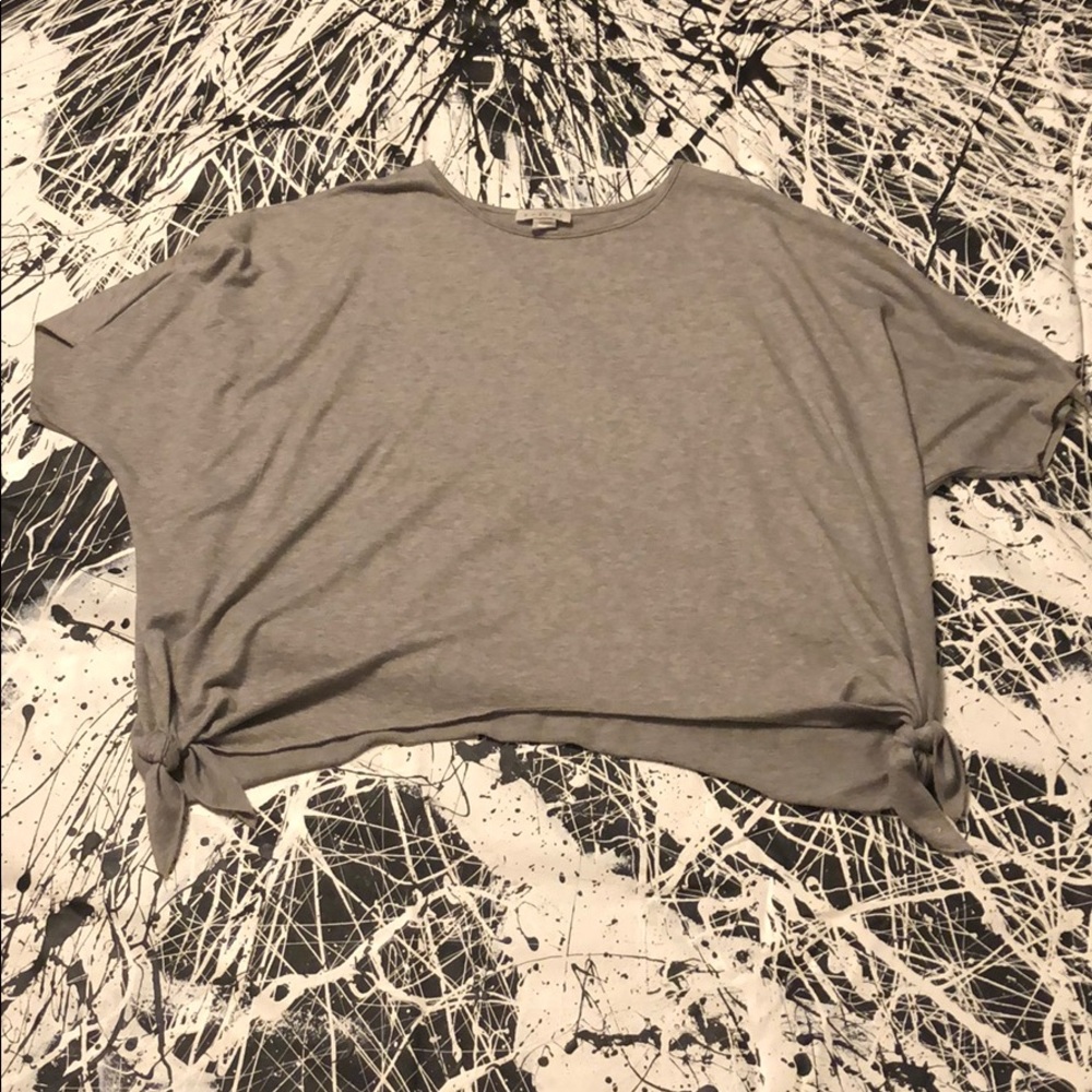 Women’s gray top avital xl modern simple blouse lu